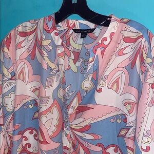 Zac & Rachel Women's Blouse - Pink and Blue Floral